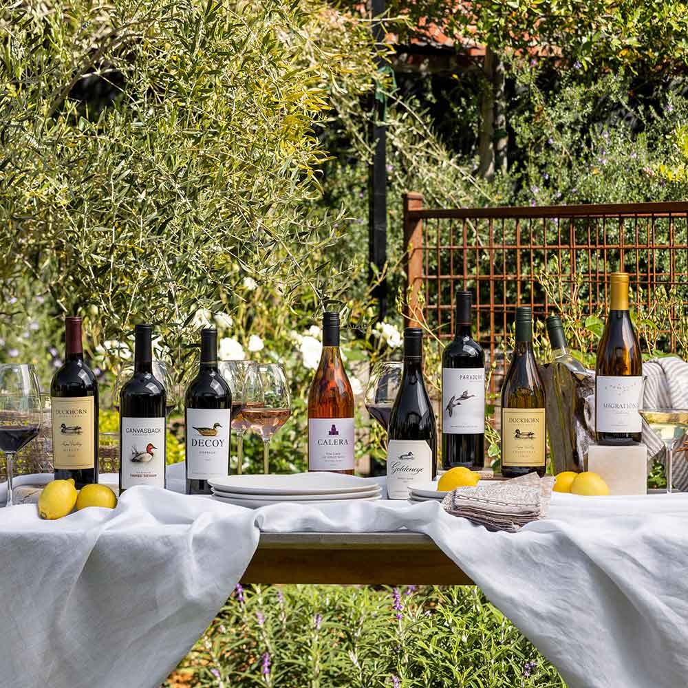 Red and White wines on a table