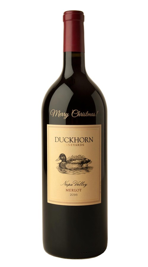 2016 Duckhorn Vineyards Napa Valley Merlot (Merry Christmas Etched 1.5L)