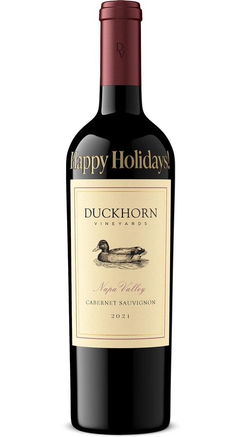 2021 Duckhorn Vineyards Napa Valley Cabernet Sauvignon Etched Happy Holidays